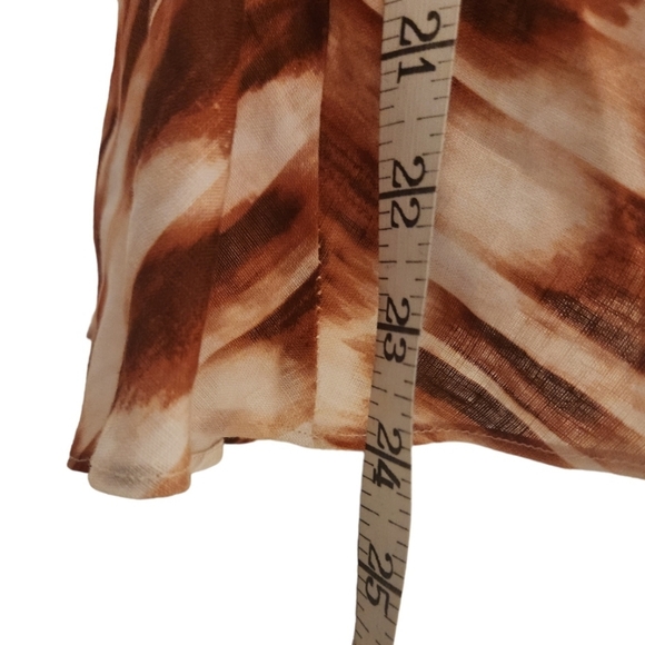 Banana Republic one-shoulder mini belted dress sz 4 hem 24" autumn orange - Picture 6 of 8